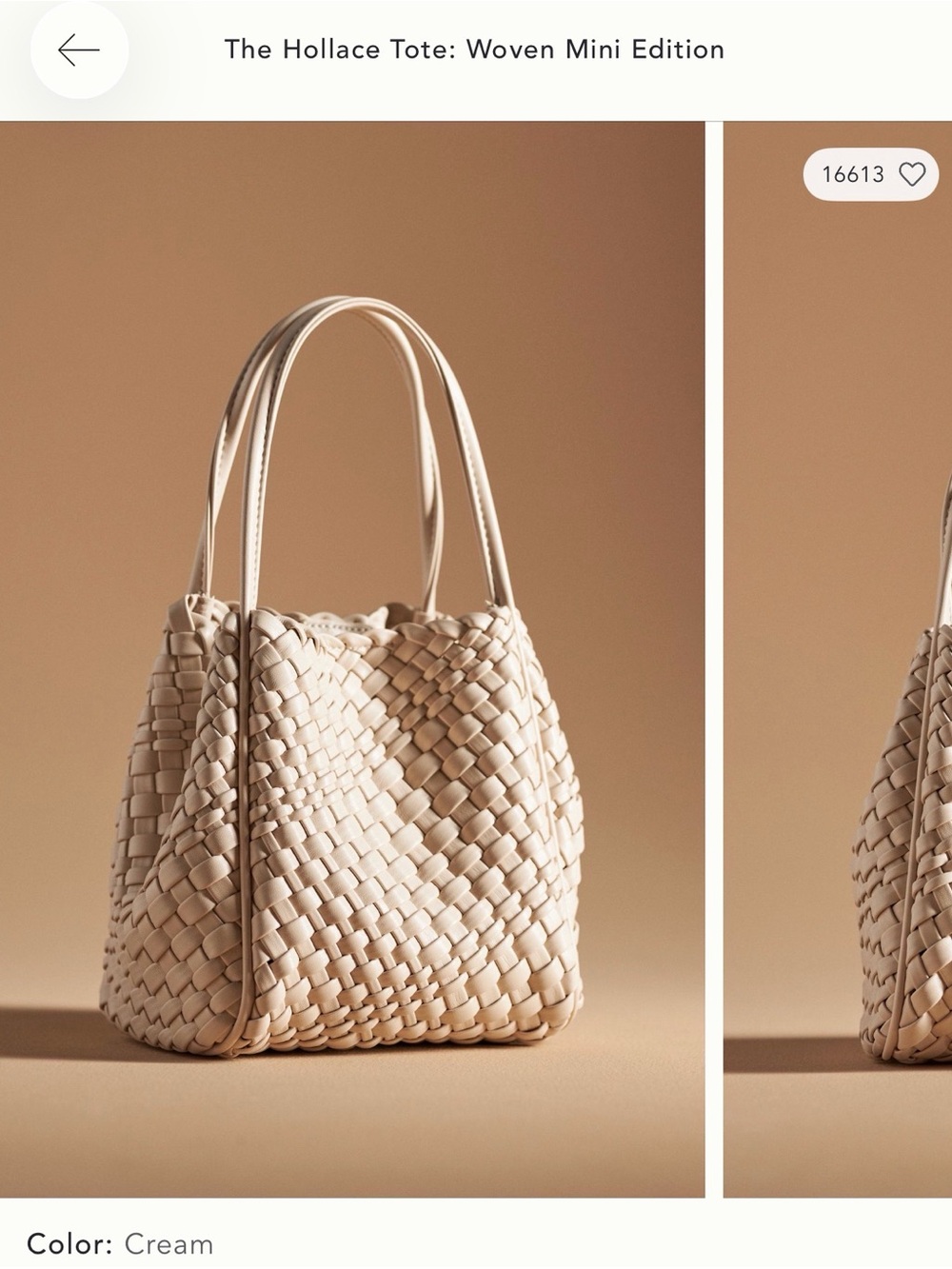 The Hollace Tote - Woven Mini Edition, Beige - Picture 13 of 13